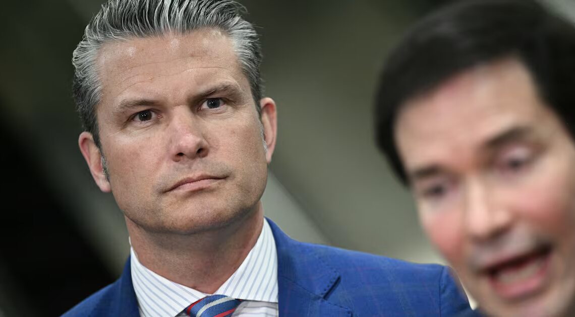 Red-Faced Pentagon Pete Shoves Aside Rubio to Melt Down at Reporter