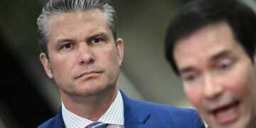 Red-Faced Pentagon Pete Shoves Aside Rubio to Melt Down at Reporter