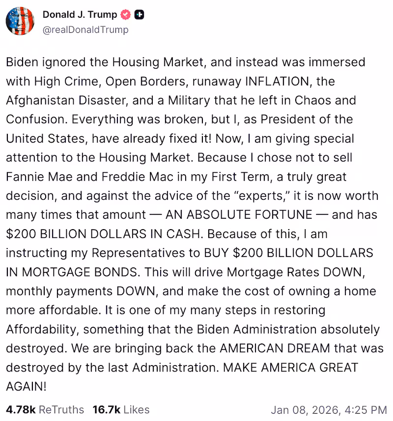 Donald Trump on Truth Social