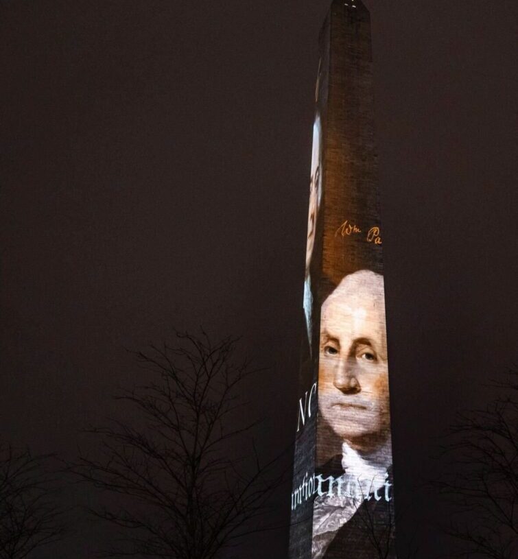 Washington Monument illuminated on New Year’s Eve to mark country’s 250th