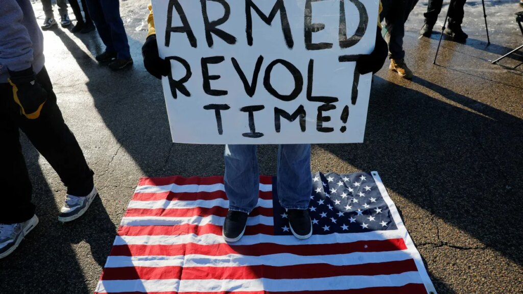 ‘A rage inside of me’: Vietnam vet who jabbed Trump joins protests after ICE killing