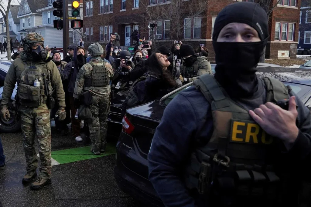 ‘Barbaric!’ Outrage after ICE agents drag screaming woman out of car window