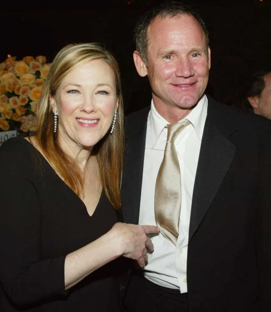 Actress Catherine O'Hara and Bo Welch posing at The Governors Ball.