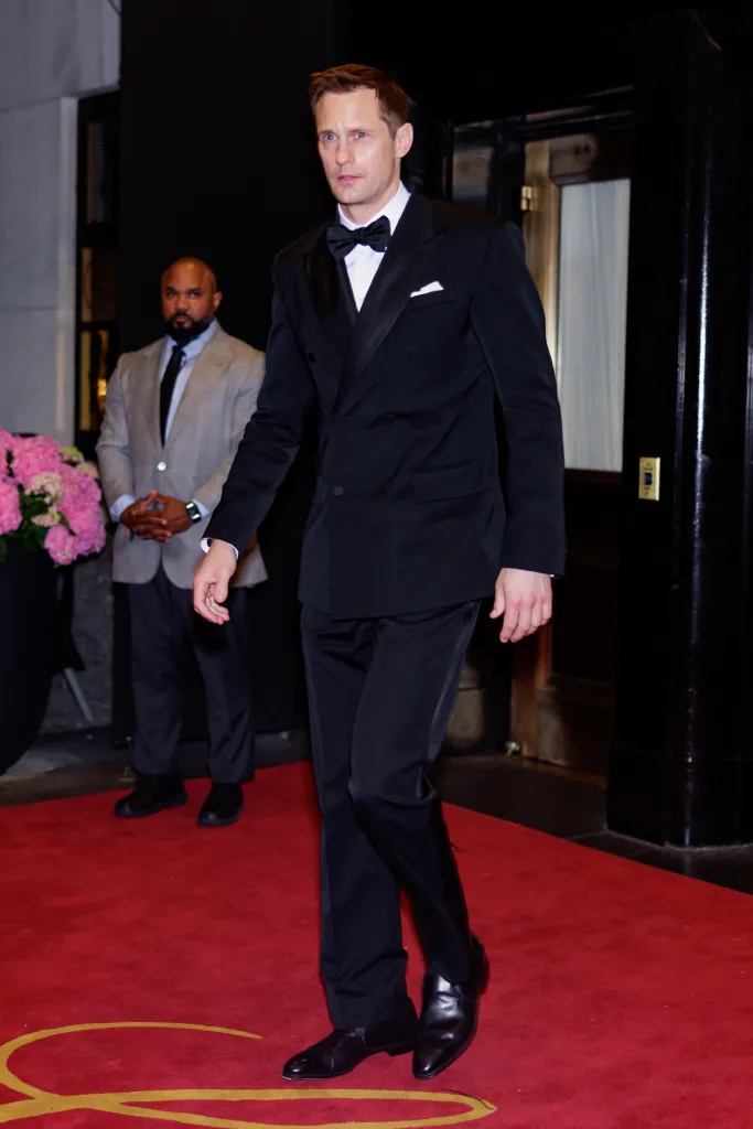 Alexander Skarsgard seen at the Carlyle Hotel in New York City in May 2024