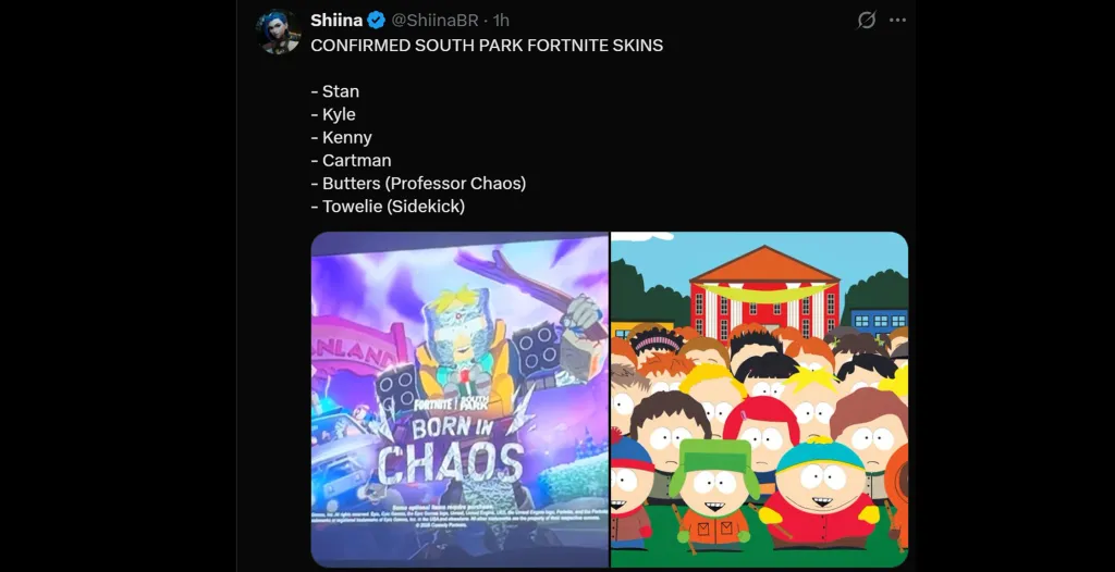 All Fortnite South Park Skins Leaked