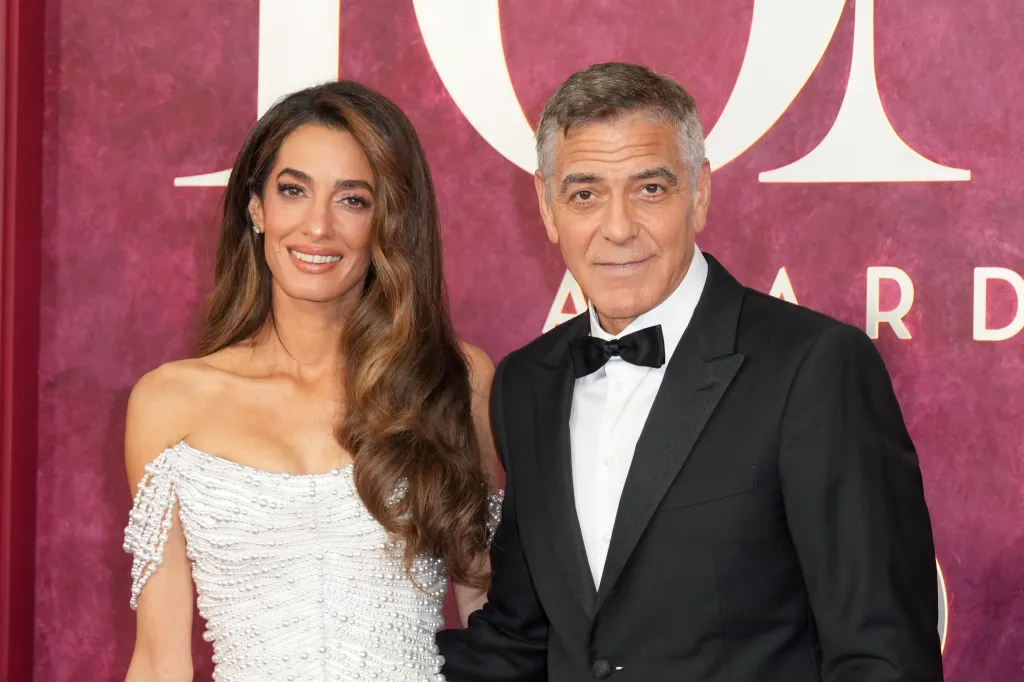 Amal and George Clooney at the 78th Annual Tony Awards.