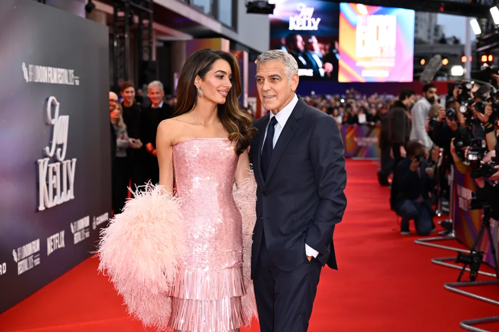 Amal Clooney and George Clooney attending the 