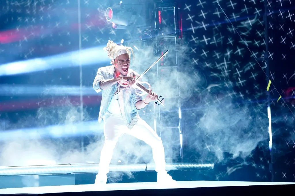 Brian King Joseph performing during the America's Got Talent Live Finale.