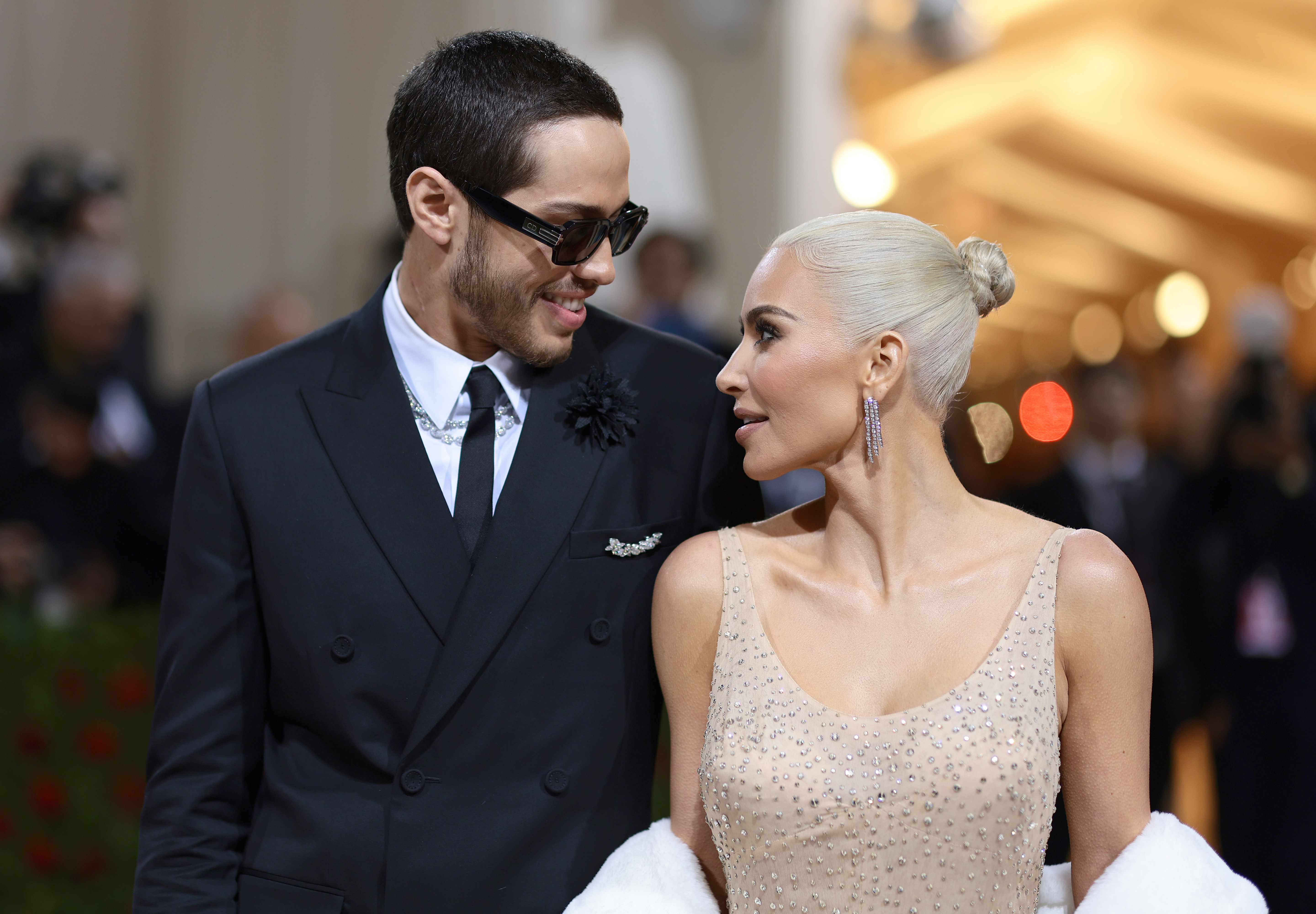 Pete Davidson and Kim Kardashian at the 2022 Met Gala.