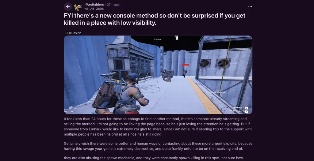 Arc Raiders Console Cheat