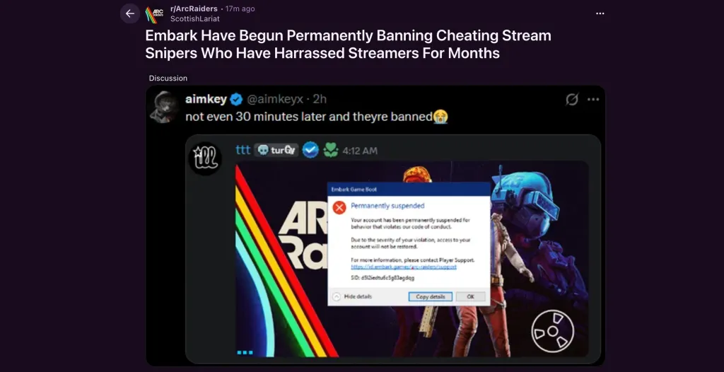 Arc Raiders Permanent Bans