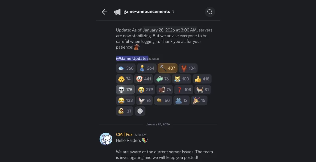 Arc Raiders Server Issues Embark Studios