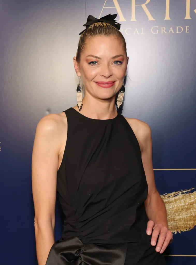 Jaime King smiling at the ARTISA Medical Grade Skincare launch party.