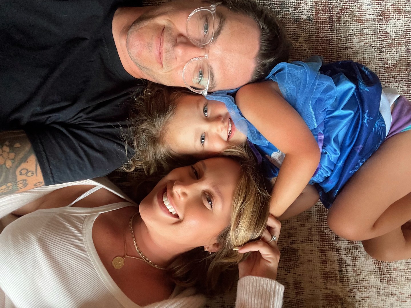Ashley Tisdale with husband French and one of their daughters.