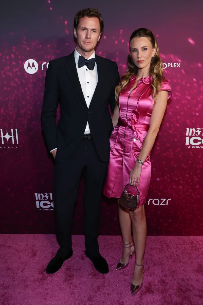 Barron Hilton and Tessa Hilton attends a premiere for the documentary 