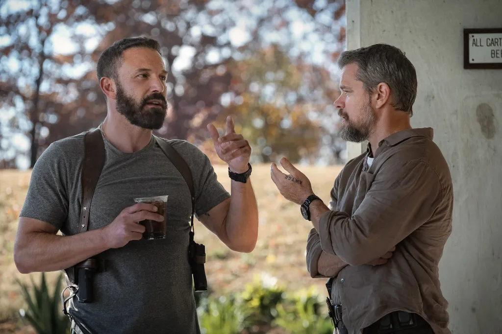 Ben Affleck and Matt Damon in a scene from 