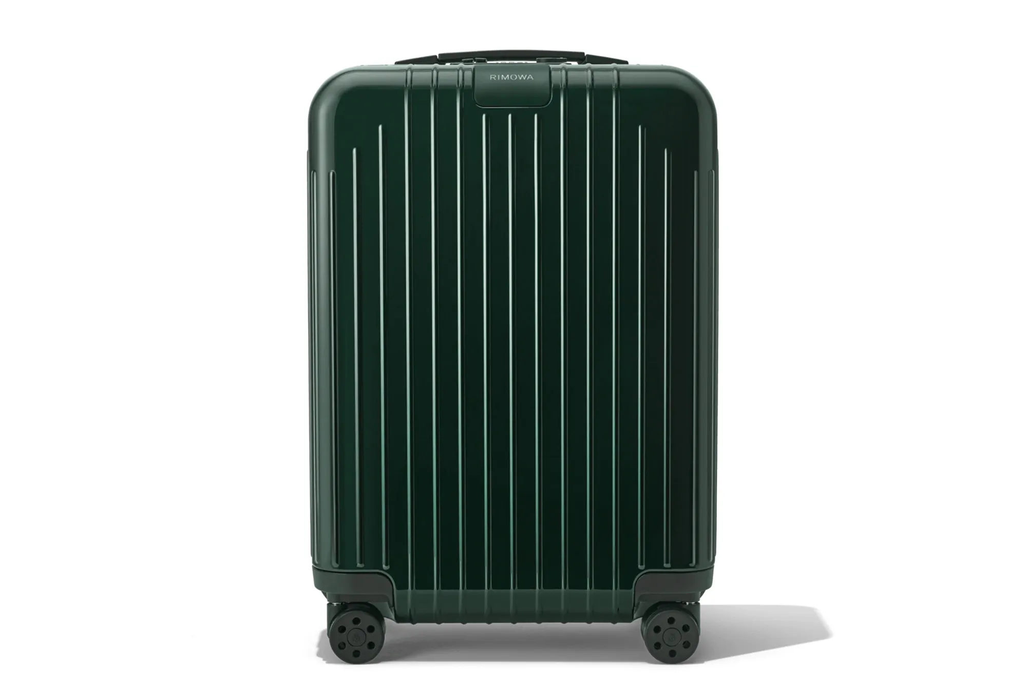 A green suitcase