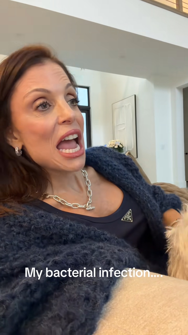 Bethenny Frankel blames her facial bacterial infection on common items.