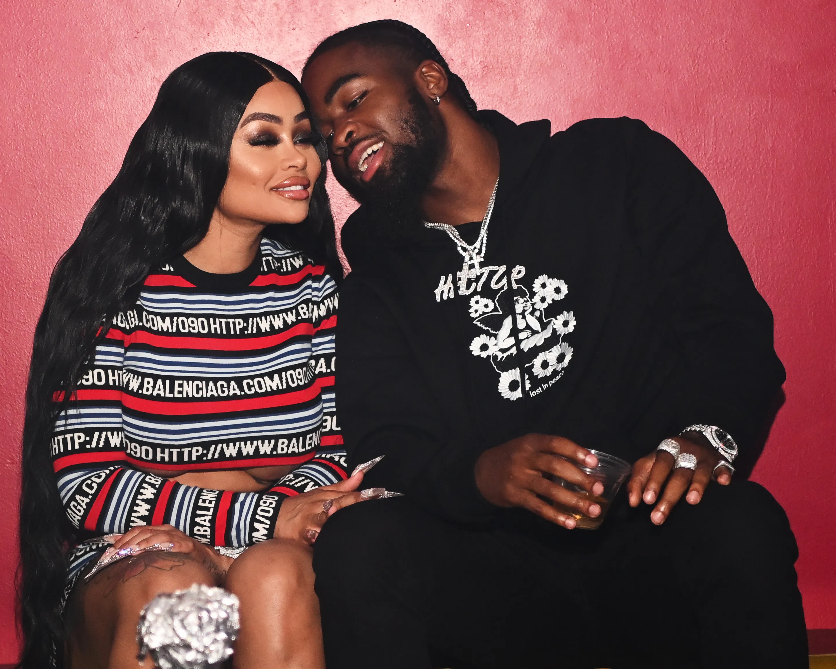 Blac Chyna and Lil Twin at Chaos Tuesdays.