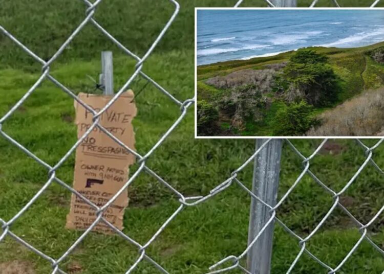 Spiteful Bay Area landowner builds fence to block beachgoers from public shoreline, threatens to shoot ‘trespassers’