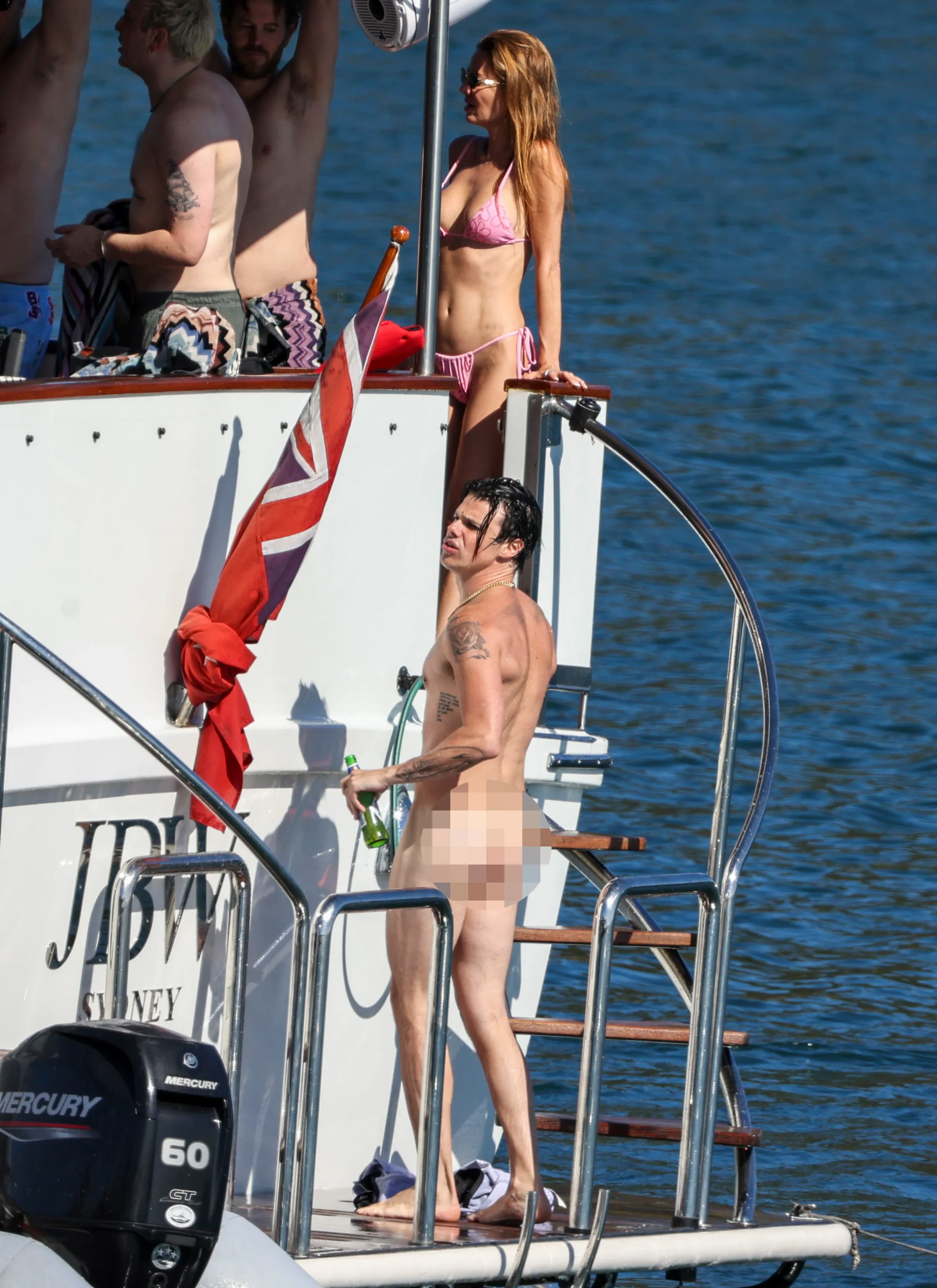 Yungblud naked on a yacht in Sydney.