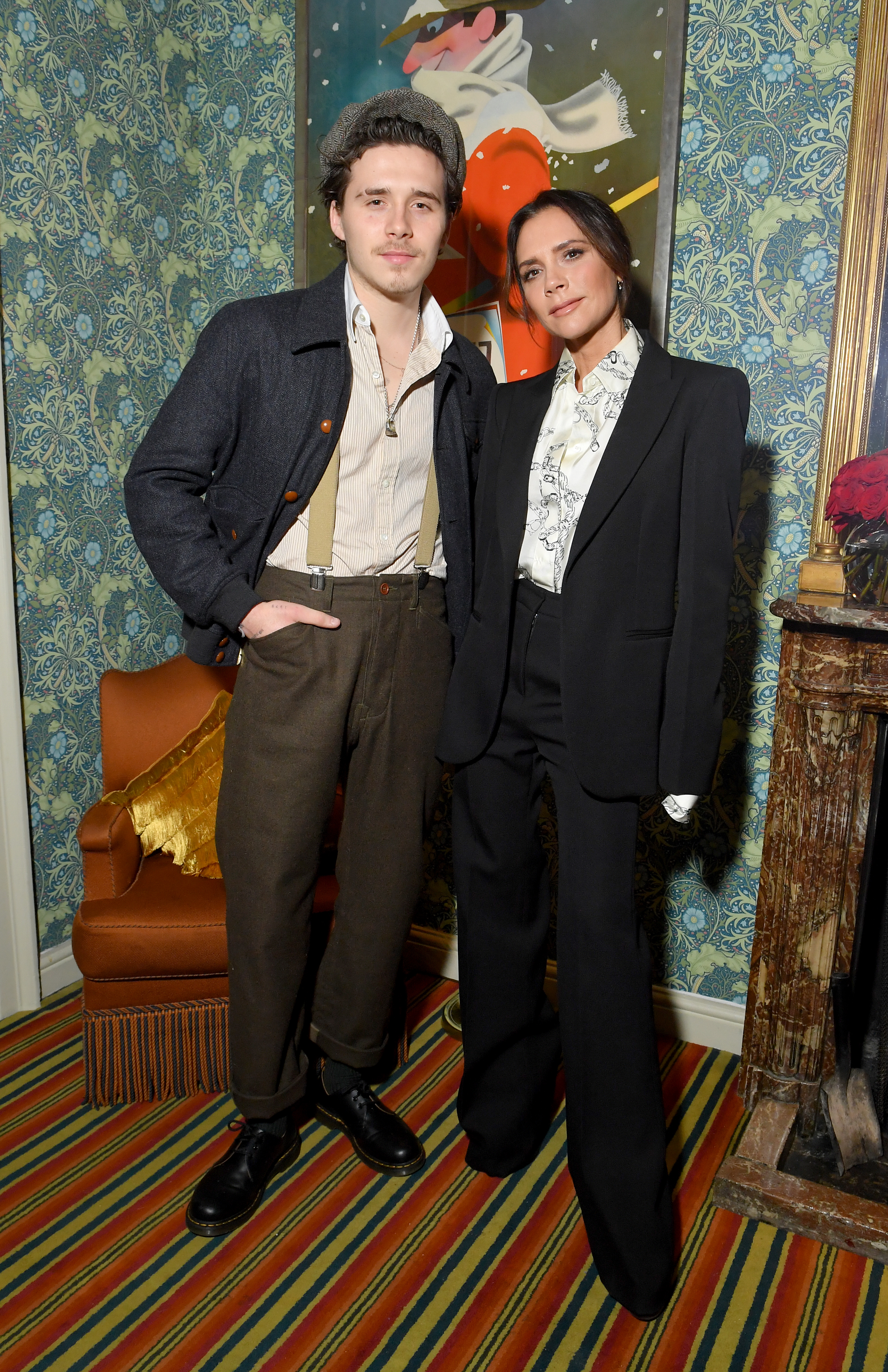Victoria and Brooklyn Beckham at the Victoria Beckham x YouTube Fashion & Beauty After Party.