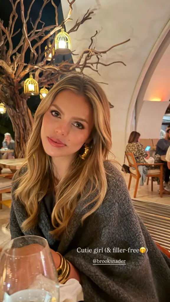 Brooks Nader celebrates having her facial fillers dissolved.