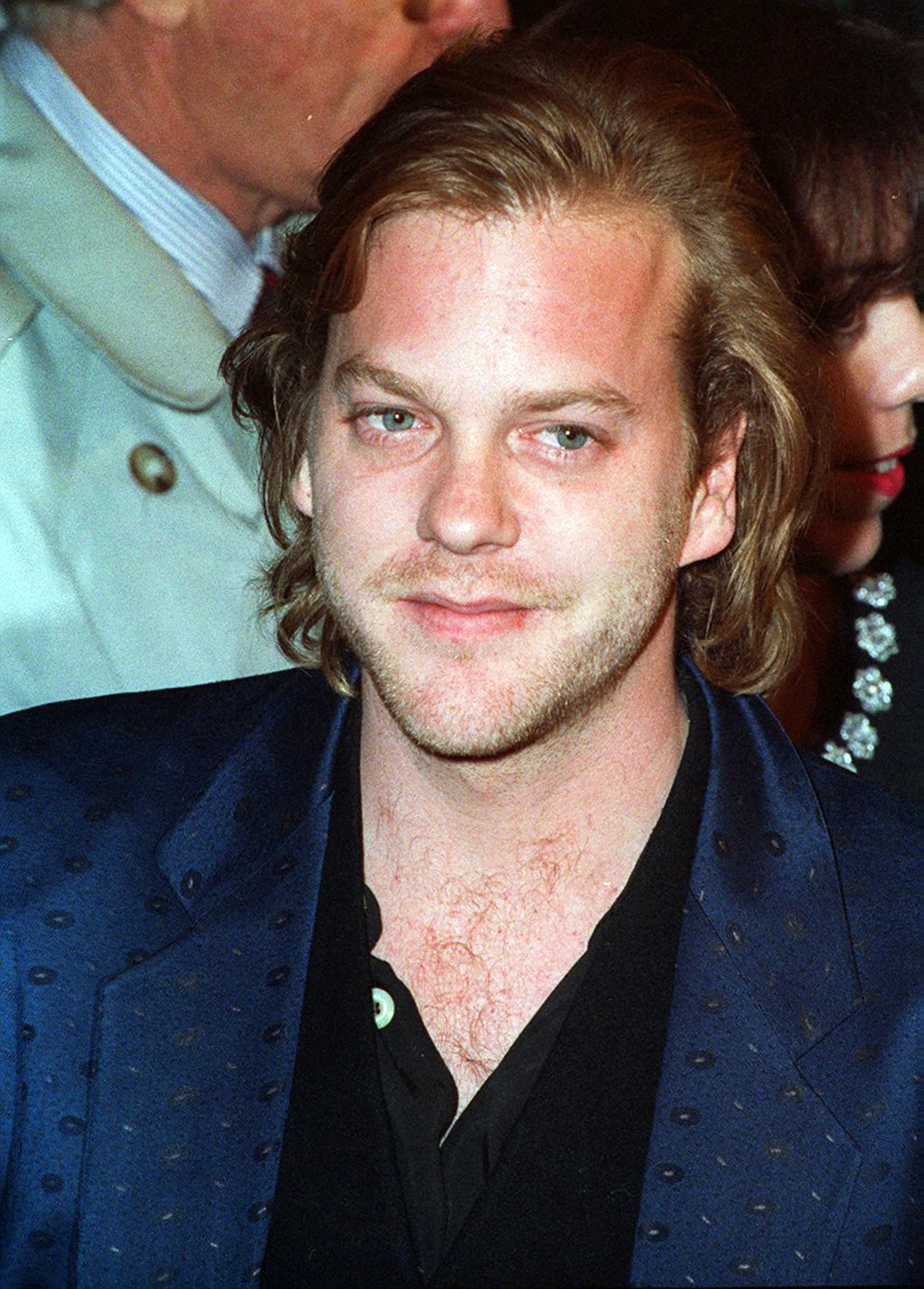 Canadian actor Kiefer Sutherland posing for a photo.