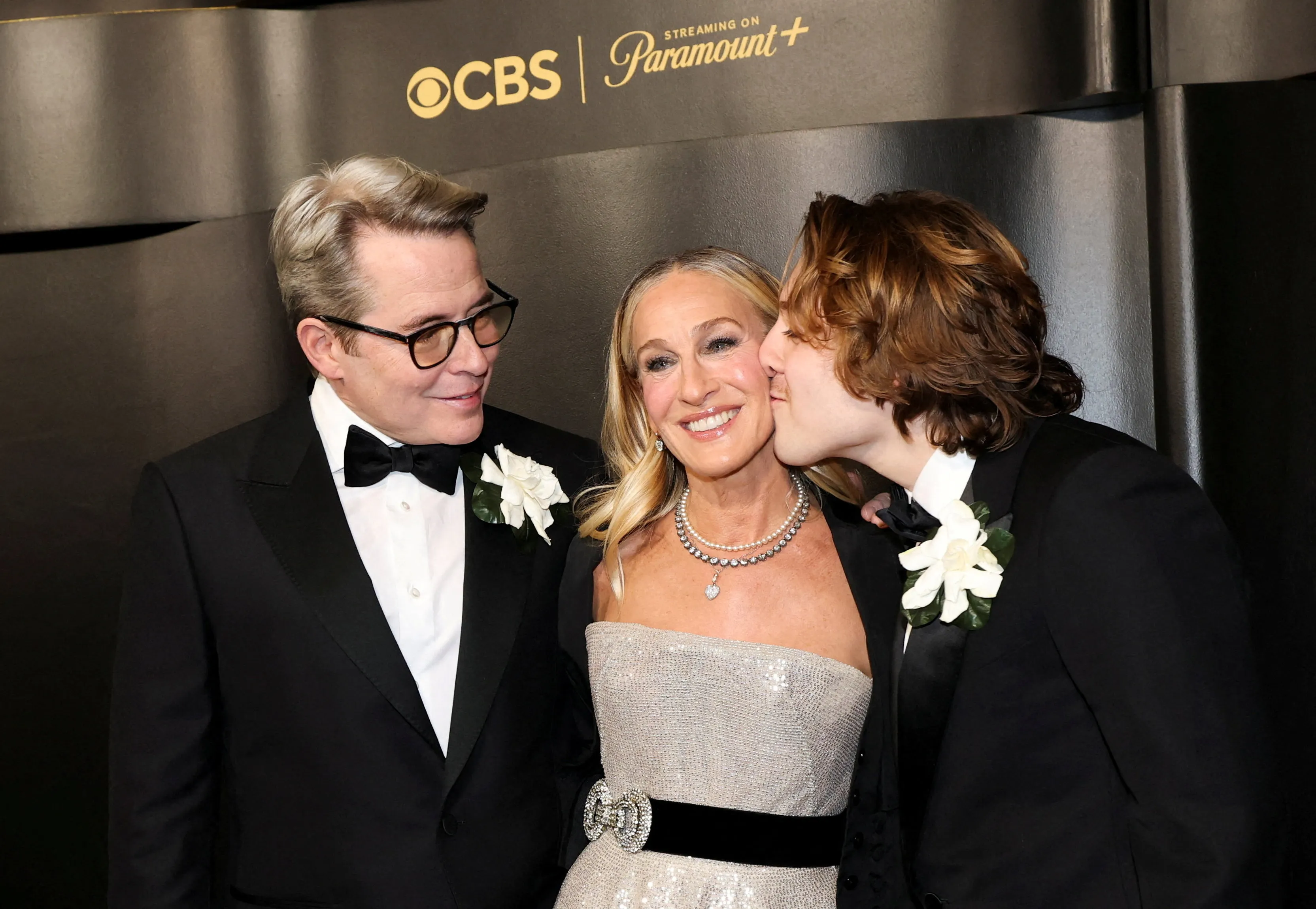 Jessica Parker, her husband Matthew Broderick, and son James Wilkie Broderick attends the Golden Eve event