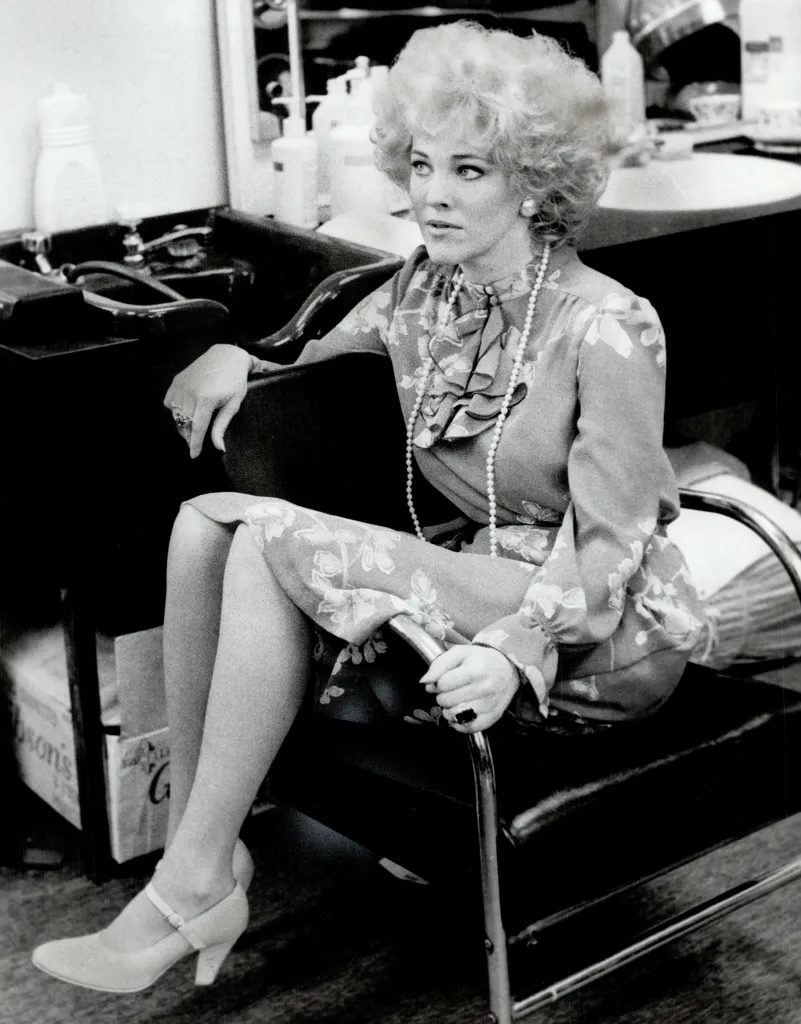 Catherine O'Hara in character for SCTV tapings.