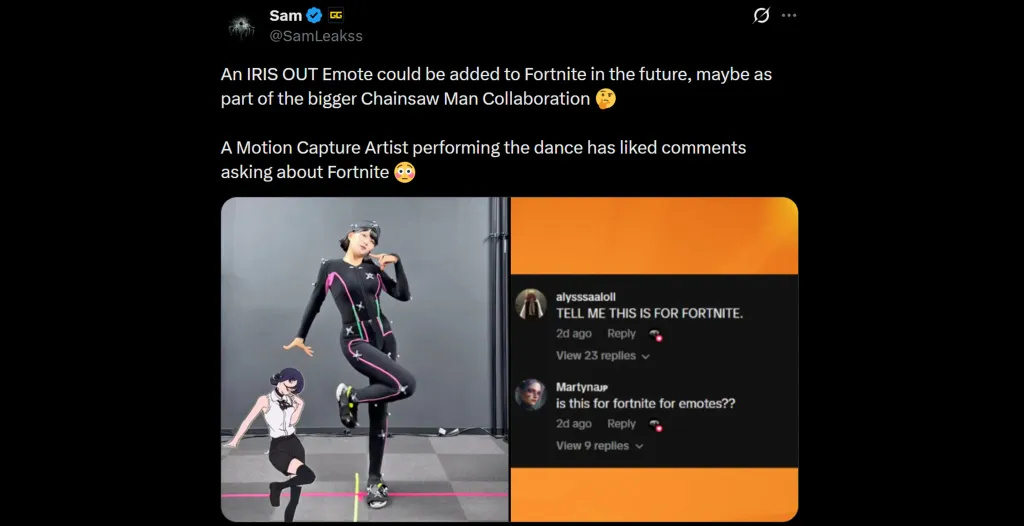 Chainsaw Man Fortnite Reze Emote