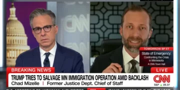 Ex-Trump official left tongue-tied as Jake Tapper tears apart defense of nurse’s killing