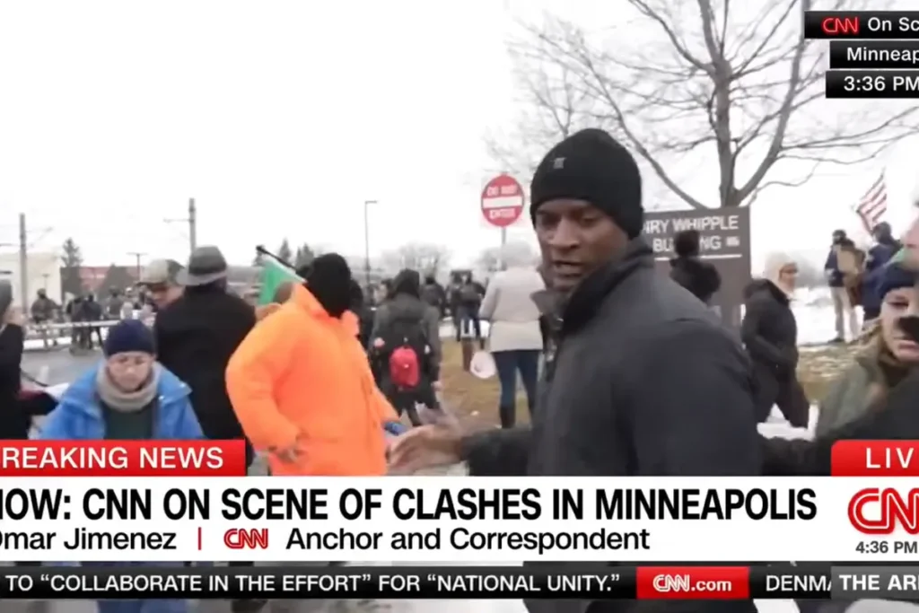 ‘They’re tackling folks’: CNN reporter sprints away on live TV as ICE chases protesters