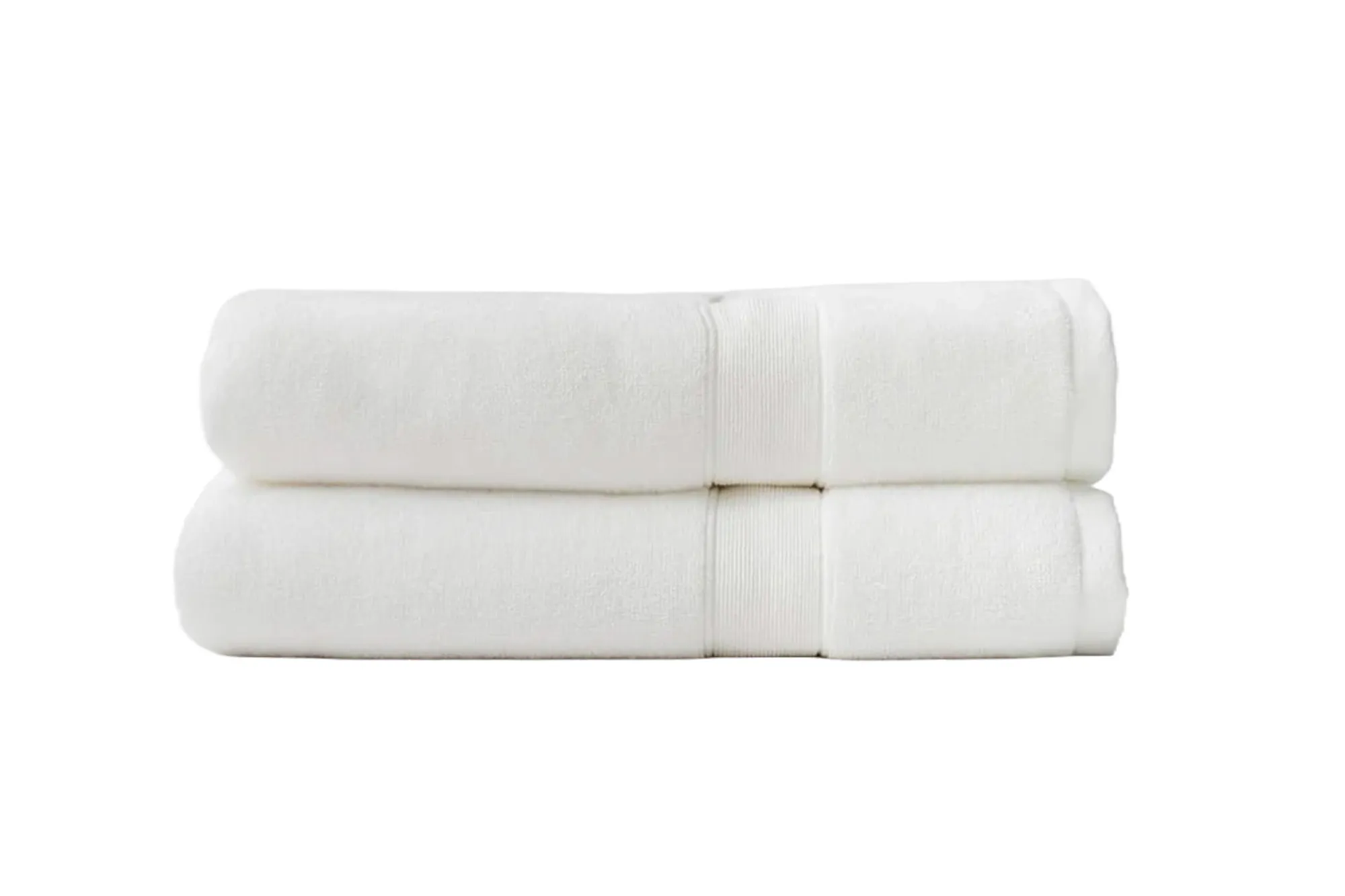 white bath towels