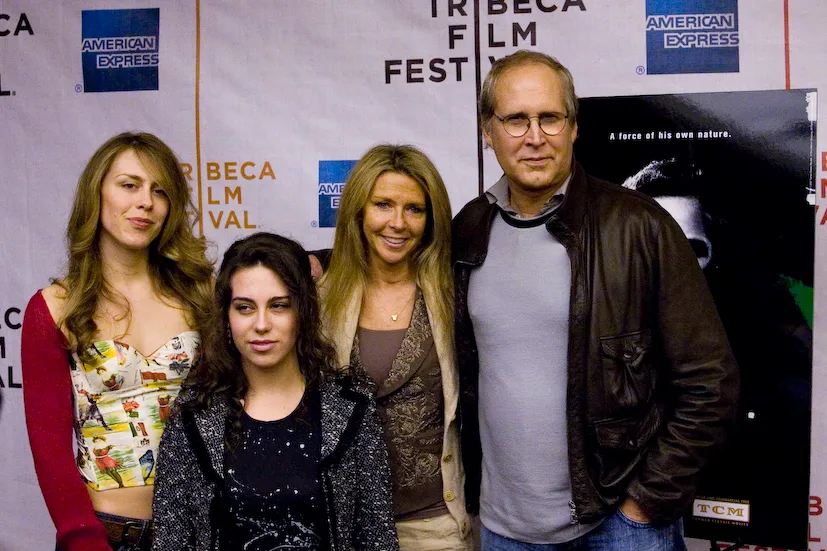 Cydney Chase, Caley Chase, Jayni Chase and Chevy Chase at the Tribeca Film Festival premiere of 