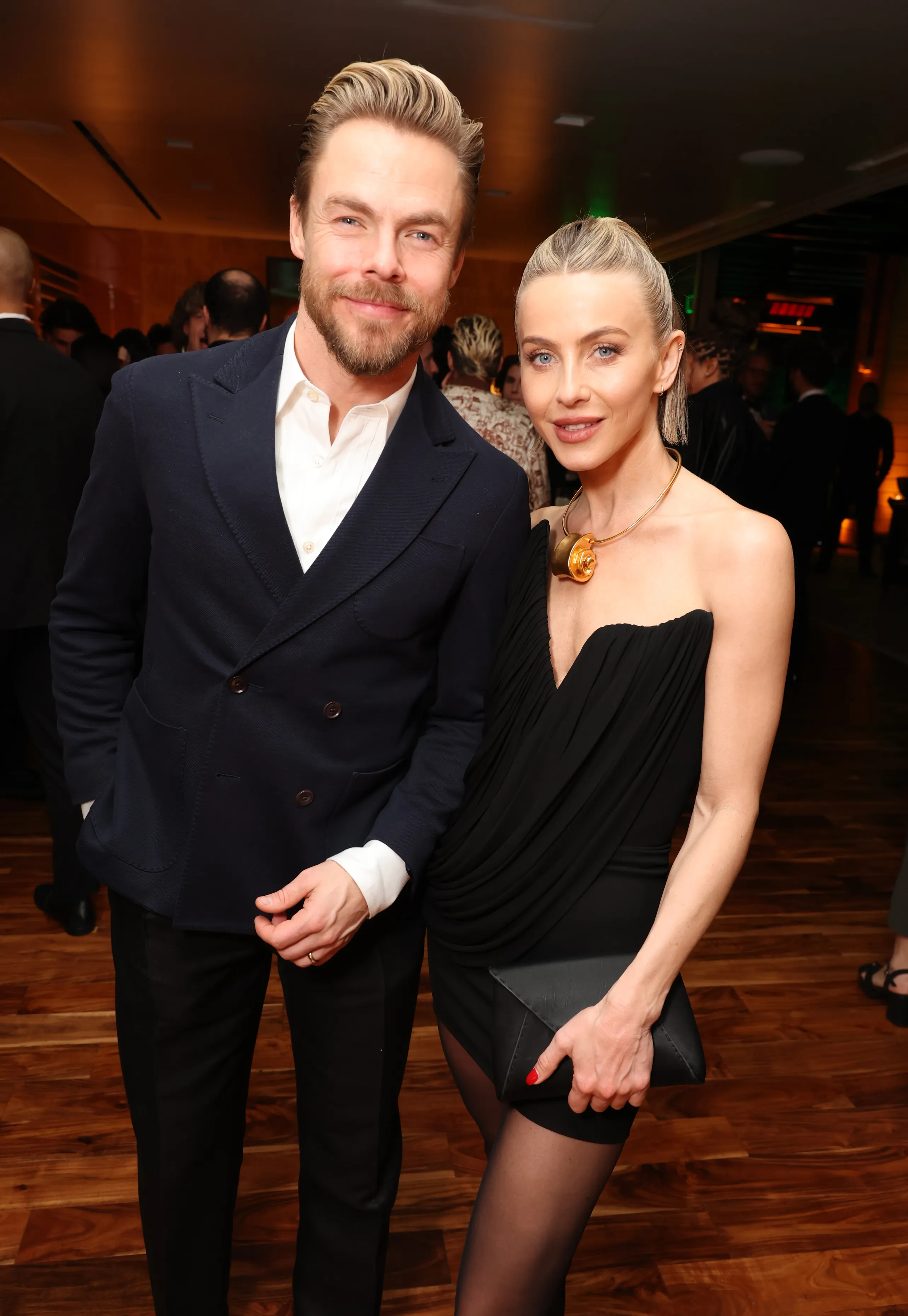 Derek and Julianne Hough at the UTA 82nd Annual Golden Globes Afterparty in January 2025