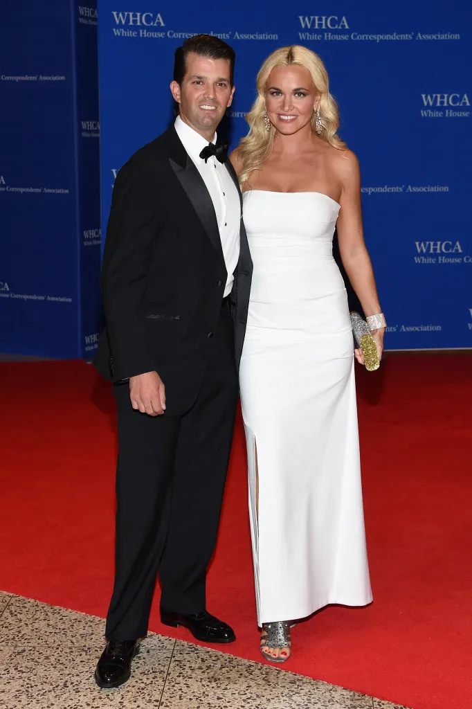 Donald Trump Jr. and Vanessa Trump attending the 102nd White House Correspondents' Association Dinner.