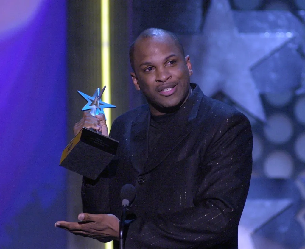 Donnie McClurkin accepting the award for Best Gospel Artist at the BET Awards.