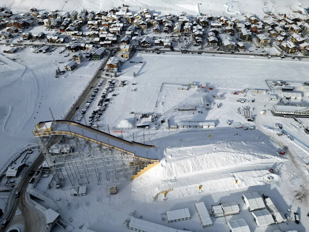 The enlarged genital area allows athletes to wear a slightly bigger ski jumping suit that generates more lift and improve aerodynamic.