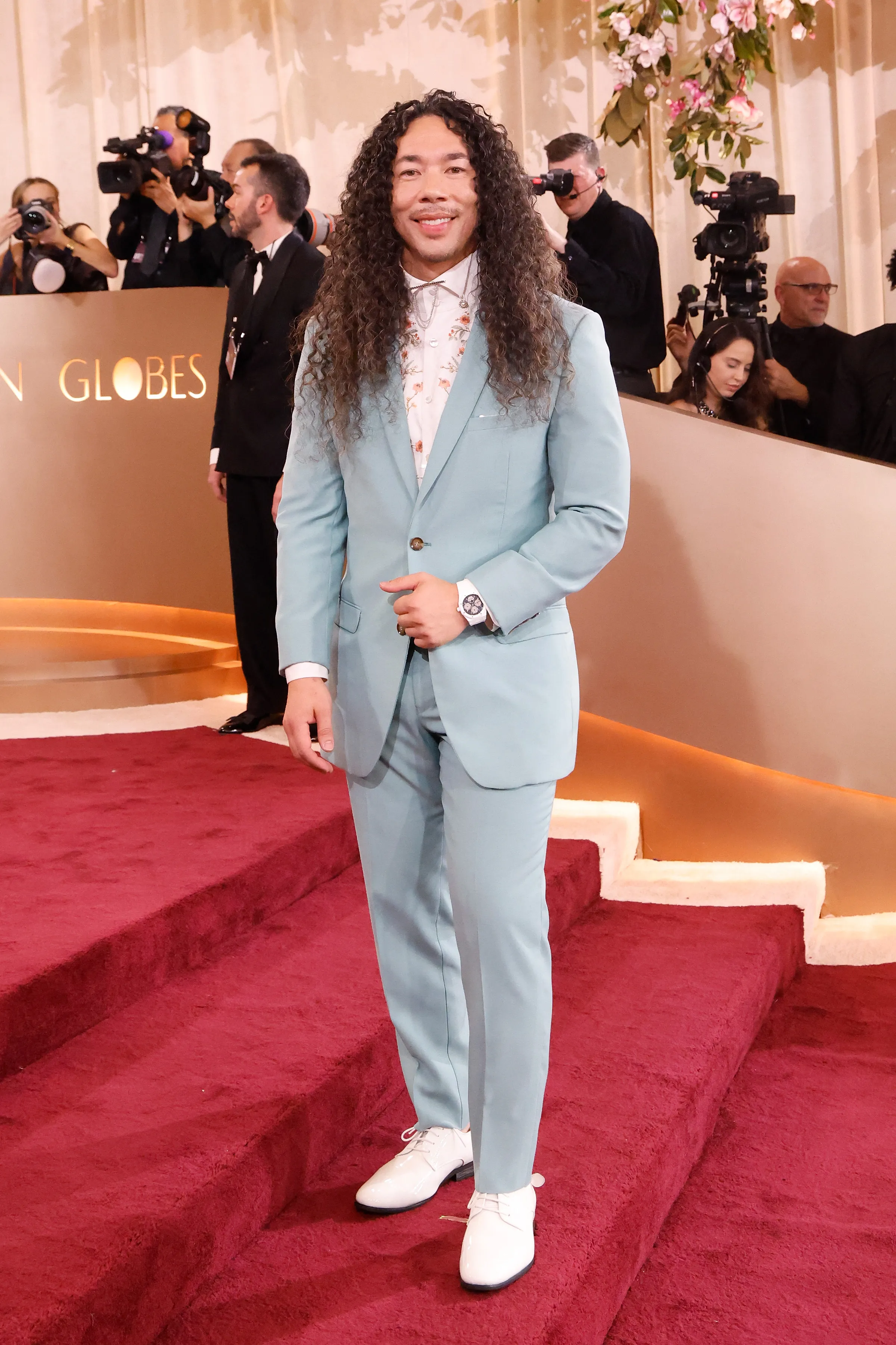 Cole Walliser on the red carpet at the 83rd Annual Golden Globe Awards.