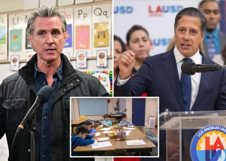 Most LA third graders below basic reading level – but Gavin Newsom applauds school bosses for ‘progress’ 