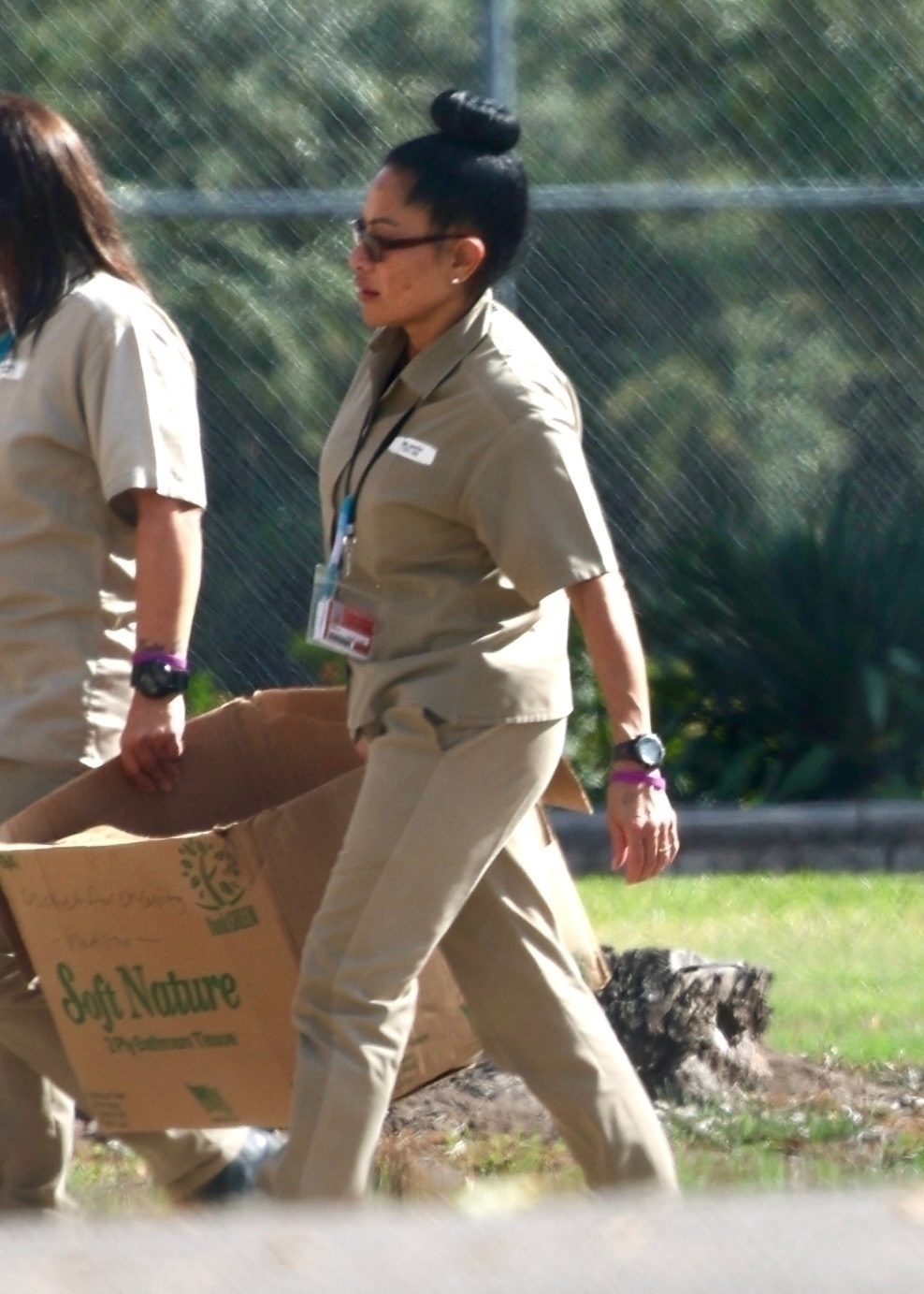 Jen Shah taking out the trash at a federal prison camp in Bryan, Texas.