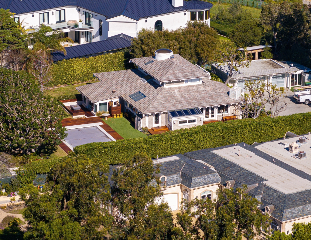 Aerial view of Kamala Harris' new Malibu home.