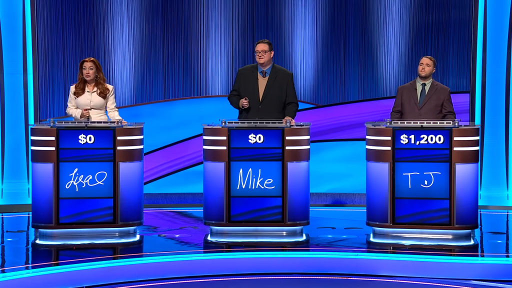 The “Parent Trap” actress was competing against marketing specialist TJ Fisher and technology manager Mike Dawson during the episode when she incorrectly answered clue 21 while already sitting at -$200 for the round.