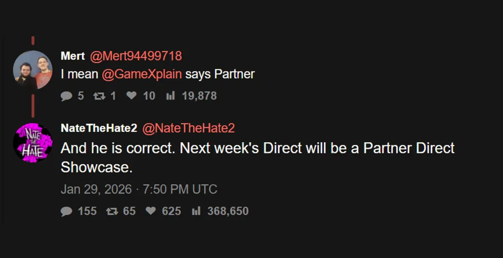 February Nintendo Partner Showcase Direct Leaked