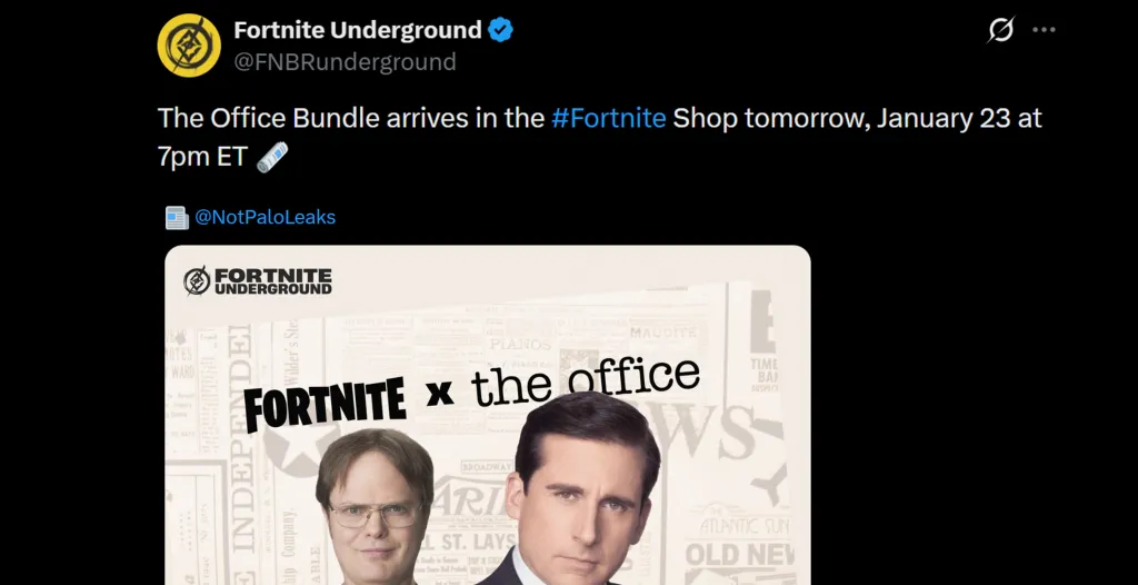 Fortnite The Office Release Date Leak