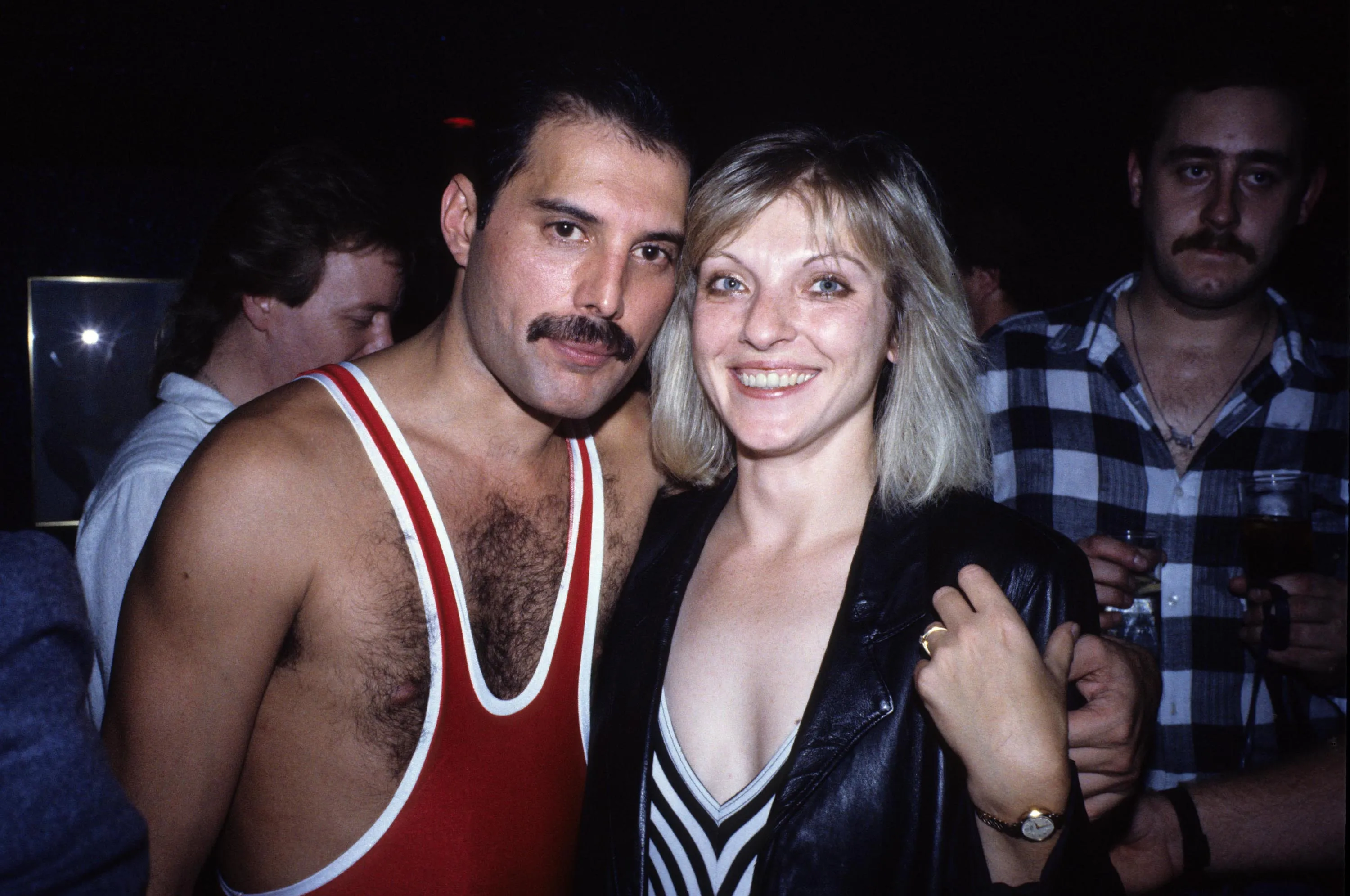 Freddie Mercury with Mary Austin after his Wembley Arena concert on Sept. 5, 1985.