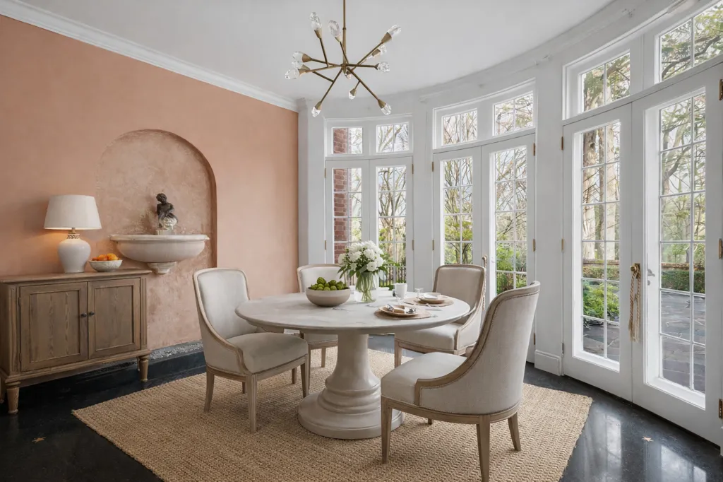 A windowed eat-in space.