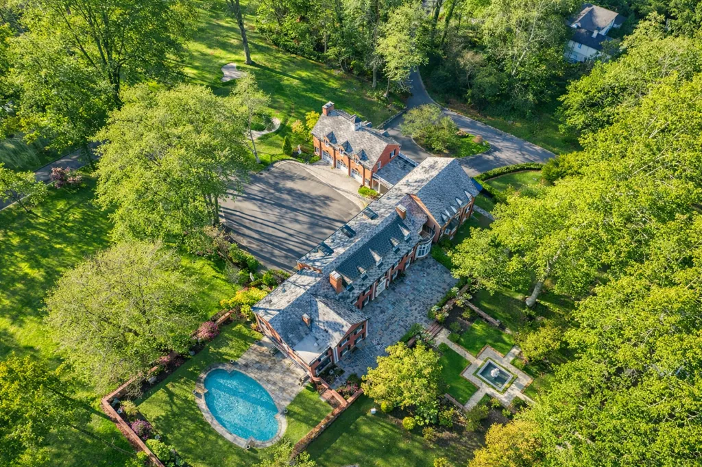 An aerial image shows the expanse of the grounds.