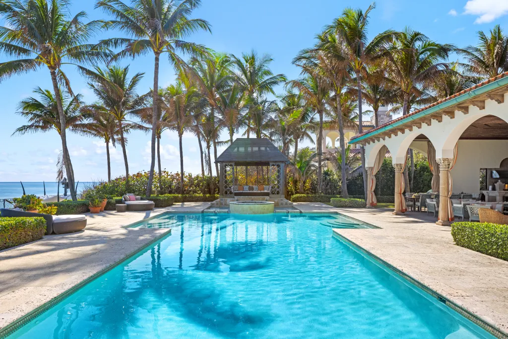 This one of two resort-style pools on the property